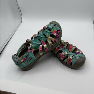 KEEN Whisper Sport Sandals Raya Fusion Hiking Water Shoes Sz 5 Multicolor